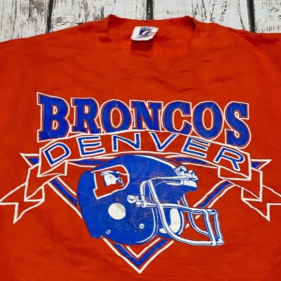 Vintage 1980s Denver Broncos NFL Football Sports 80s Crewneck Sweatshirt - Picture 2 of 6